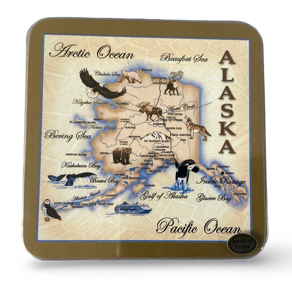 Alaska Souvenir Coasters
